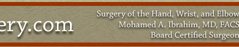 Mohamed Ibrahim, MD FACS, Board Certified Hand and Wrist Surgeon